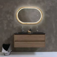 Дзеркало Luxury Wood Freedom Slim з LED підсвіткою, дуб натуральний, сенсорна кнопка-димер, 550х850 мм