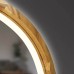 Дзеркало Luxury Wood Freedom Slim з LED підсвіткою, дуб натуральний, сенсорна кнопка-димер, 550х850 мм