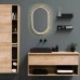Дзеркало Luxury Wood Freedom Slim з LED підсвіткою, дуб натуральний, сенсорна кнопка-димер, 550х850 мм