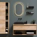 Дзеркало Luxury Wood Freedom Slim з LED підсвіткою, дуб натуральний, сенсорна кнопка-димер, 500х800 мм