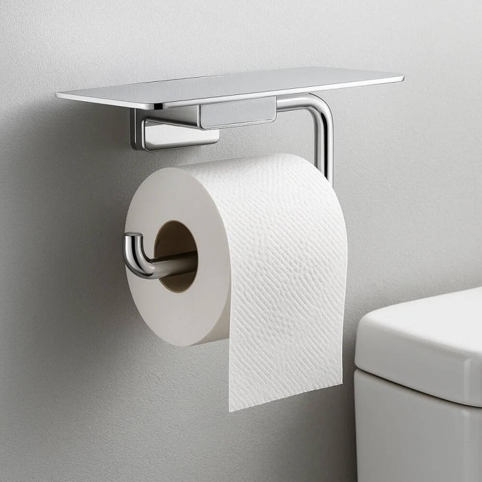 Тримач туалетного паперу з полицею Hansgrohe 41772000 хром