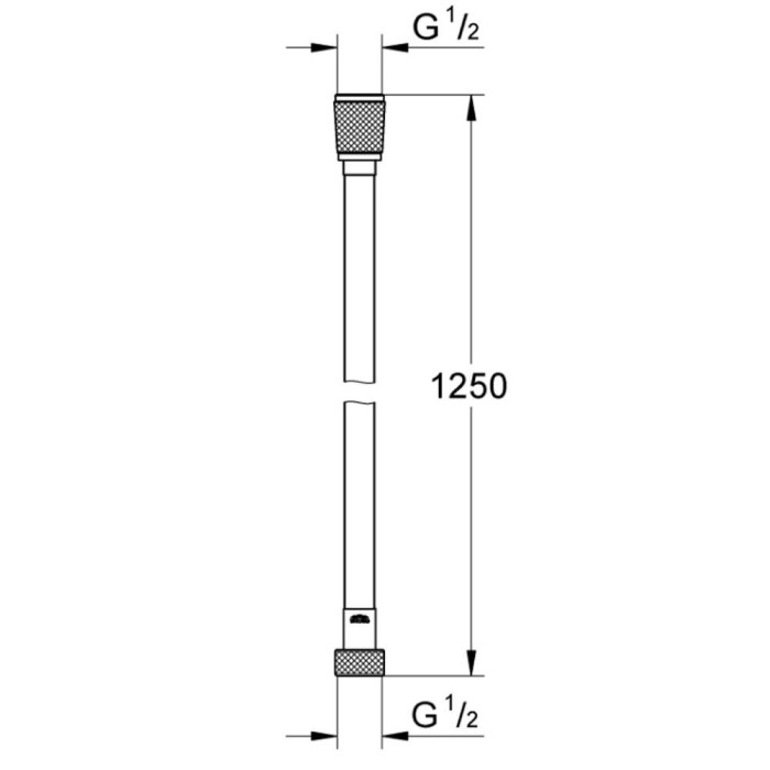 Душовий шланг Grohe Silverflex 28362KF1 чорний, 1,25 м