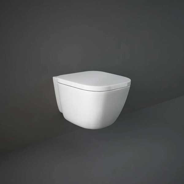 Унітаз підвісний RAK Ceramics One EL13AWHA + ONSC0004 безобідковий з кришкою Soft Close