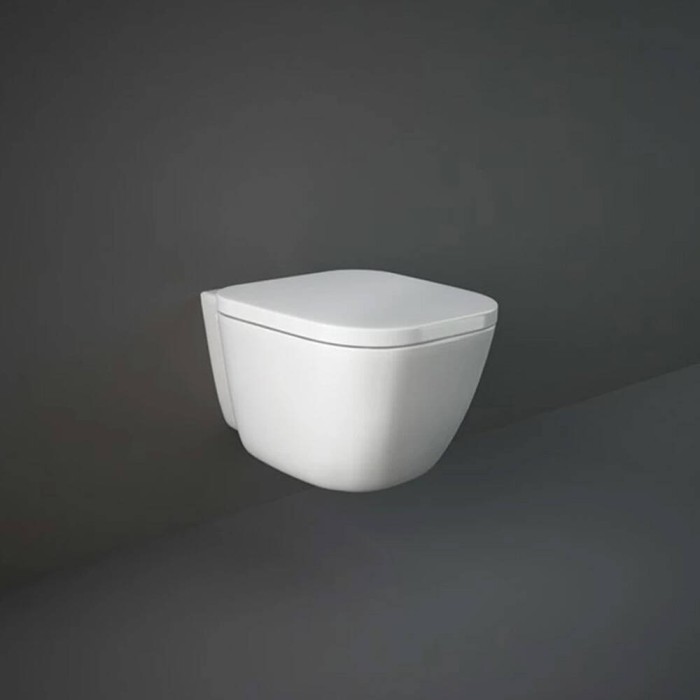 Унітаз підвісний RAK Ceramics One EL13AWHA + ONSC0004 безобідковий з кришкою Soft Close Унітаз підвісний RAK Ceramics One EL13AWHA + ONSC0004 безобідковий з кришкою Soft Close