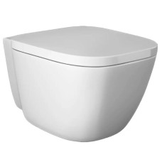 Унітаз підвісний RAK Ceramics One EL13AWHA + ONSC0004 безобідковий з кришкою Soft Close