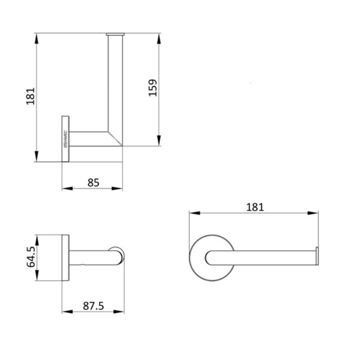 Тримач для туалетного паперу Genwec Creta GW05 45 04 02 нержавіюча сталь