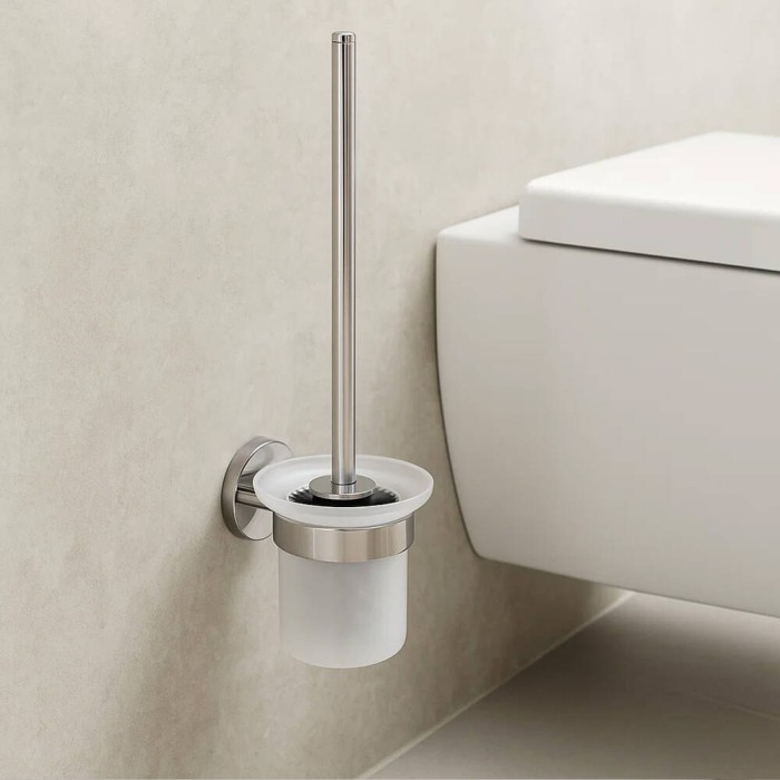 Щітка для унітаза Genwec Creta GW05 48 04 02 нержавіюча сталь, матове скло