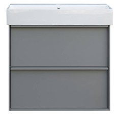 Тумба з раковиною Devit Quadra 083060G, 60 см, сіра матова