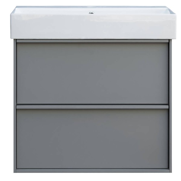 Тумба з раковиною Devit Quadra 083060G, 60 см, сіра матова
