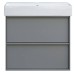 Тумба з раковиною Devit Quadra 083060G, 60 см, сіра матова