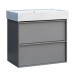 Тумба з раковиною Devit Quadra 083060G, 60 см, сіра матова