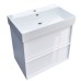 Тумба з раковиною Devit Quadra 083060W, 60 см, біла глянцева