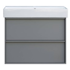 Тумба з раковиною Devit Quadra 083070G, 70 см, сіра матова