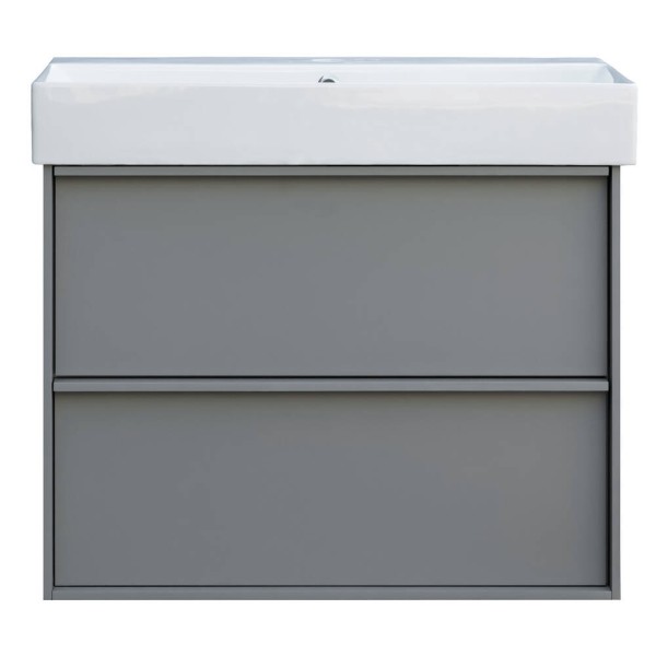 Тумба з раковиною Devit Quadra 083070G, 70 см, сіра матова