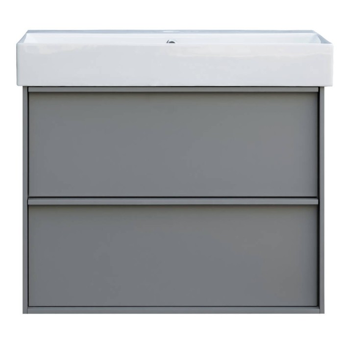 Тумба з раковиною Devit Quadra 083070G, 70 см, сіра матова