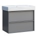 Тумба з раковиною Devit Quadra 083070G, 70 см, сіра матова