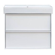 Тумба з раковиною Devit Quadra 083070WB, 70 см, біла матова