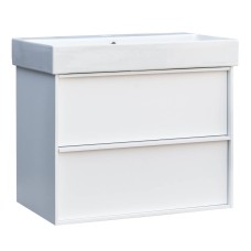 Тумба з раковиною Devit Quadra 083070WB, 70 см, біла матова