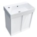 Тумба з раковиною Devit Quadra 83055W, 55 см, біла глянцева