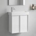 Тумба з раковиною Devit Quadra 83055W, 55 см, біла глянцева