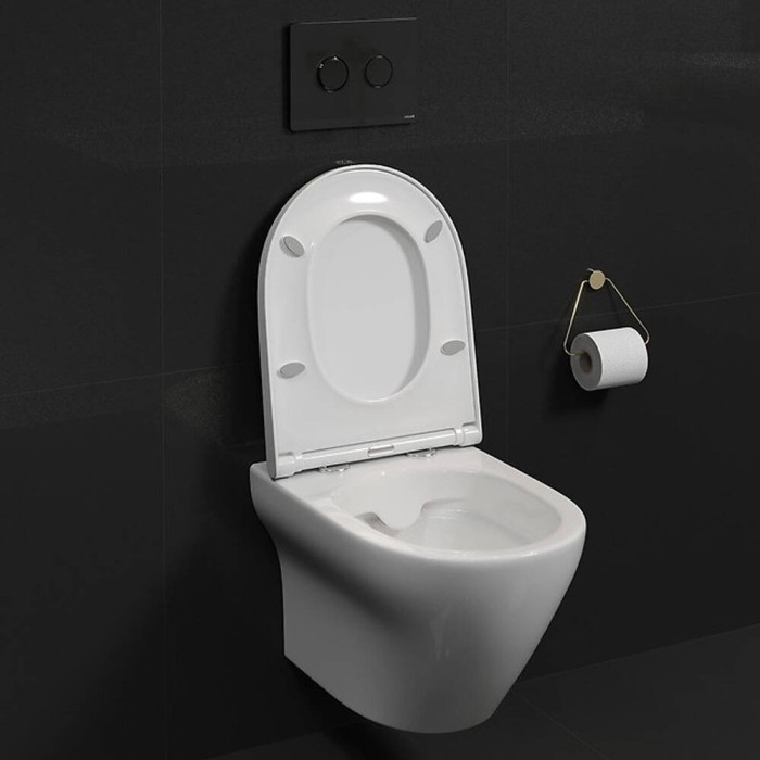 Унітаз підвісний Cersanit Larga S701-472 Cleanon із сидінням Slim, Soft Close (СЕТ B331) Унітаз підвісний Cersanit Larga S701-472 Cleanon із сидінням Slim, Soft Close (СЕТ B331)