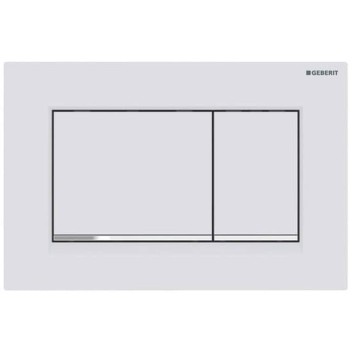 Клавіша змиву Geberit Sigma20 square 115.883.JT.1 білий мат/хром глянець