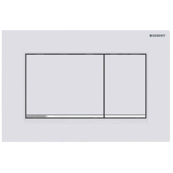 Клавіша змиву Geberit Sigma20 square 115.883.JT.1 білий мат/хром глянець