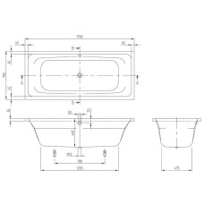 Ванна акрилова Villeroy&Boch Targa Style UBA170FRA2V-01 170х75 см