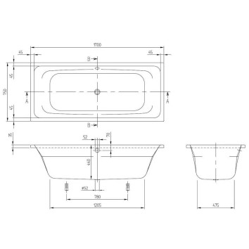 Ванна акрилова Villeroy&Boch Targa Style UBA170FRA2V-01 170х75 см