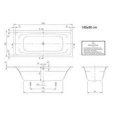 Ванна акрилова Villeroy&Boch Targa Style UBA180FRA2V-01 180х80 см