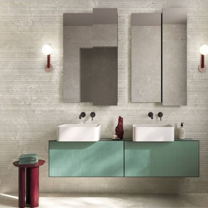 Керамограніт Italgraniti DR01BAR Dorset Bianco Cross Cut Ribbed Sq. 120х60 см