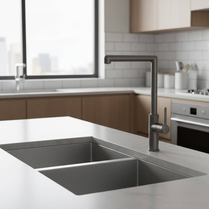 Змішувач для кухні Devit Do It 5050050В колір brushed gun metal