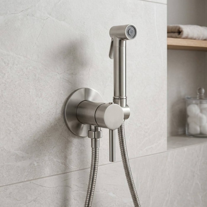 Гігієнічний душ Paffoni Tweet Round Mix ZDUP110 ST зі змішувачем, колір сталь