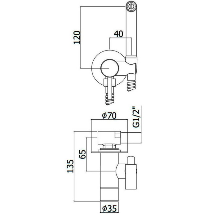 Гігієнічний душ Paffoni Tweet Round Mix ZDUP110 ST зі змішувачем, колір сталь