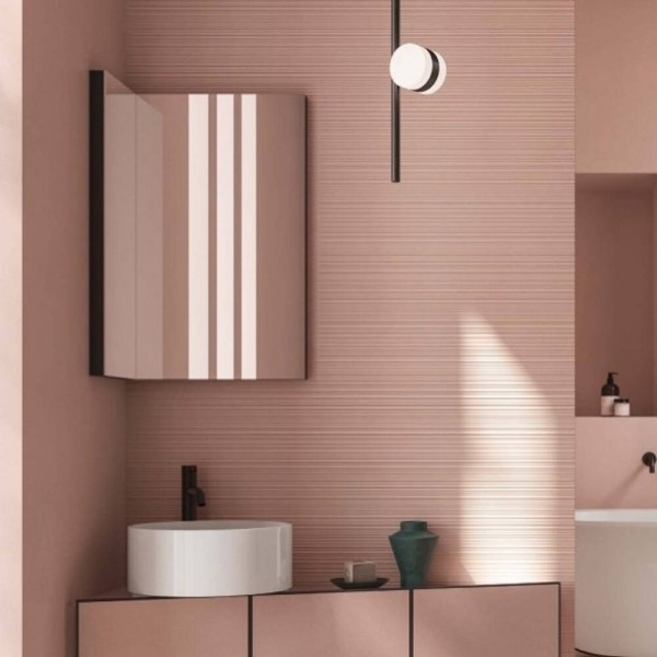 Керамограніт Italgraniti NU12BAR Nuances Rose Ribbed Sq. 60x120 см