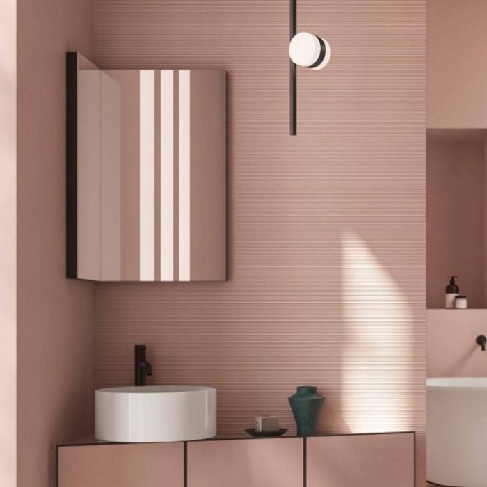 Керамограніт Italgraniti NU12BAR Nuances Rose Ribbed Sq. 60x120 см