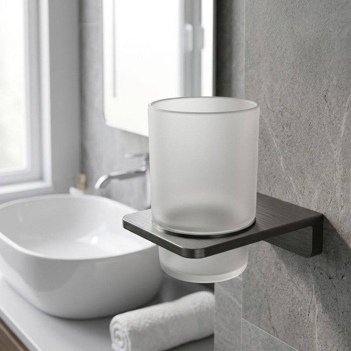 Склянка Devit Do It 4030120 з тримачем, brushed gun metal