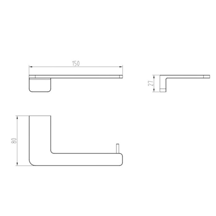 Тримач для туалетного паперу Devit Do It 4030140 без кришки, графітовий
