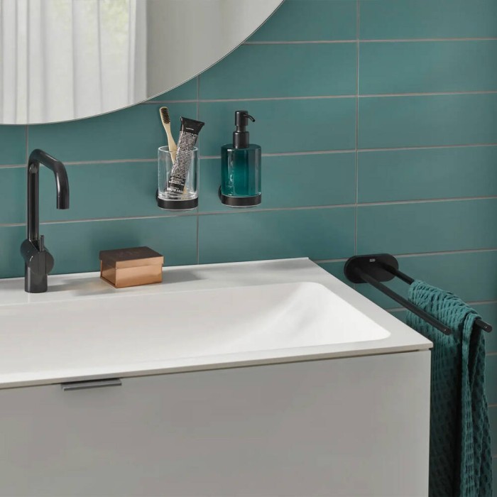 Склянка Emco Round 4320 133 00 з тримачем, чорний матовий