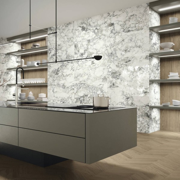 Керамограніт APE Volterra White Pol Rect 60x120 см