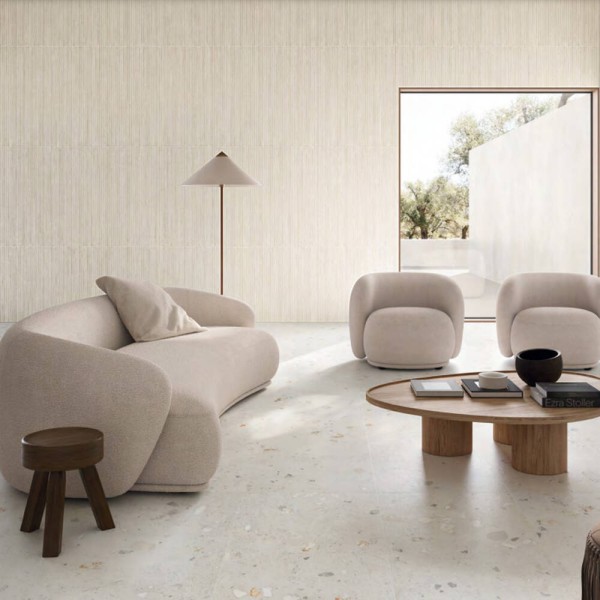 Керамограніт Italgraniti FL01BAC I Cementi White Ciottolo SQ. 60x120 см