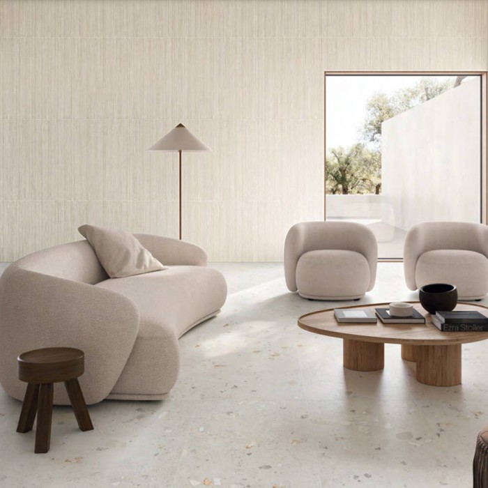 Керамограніт Italgraniti FL01BAC I Cementi White Ciottolo SQ. 60x120 см