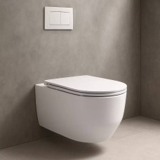 Унітаз підвісний Devit Art 3.0 3030140 безобідковий з кришкою soft-close, Vortex Flush, білий глянець