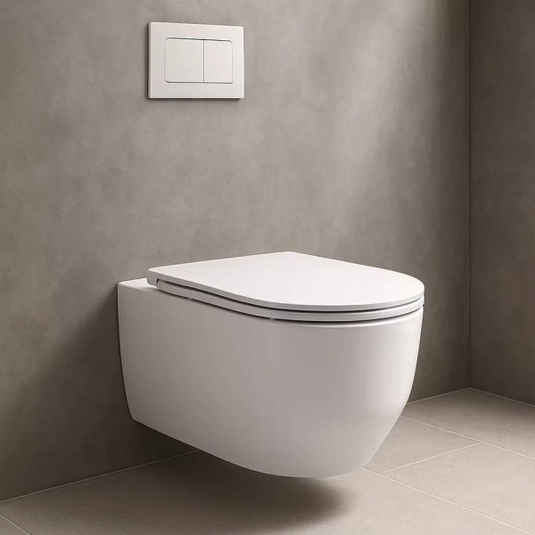 Унітаз підвісний Devit Art 3.0 3030140 безобідковий з кришкою soft-close, Vortex Flush, білий глянець