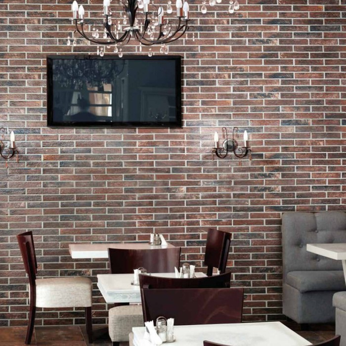 Керамограніт Rondine J85703 Bristol Umber Brick Angola Incollato 12x25 см