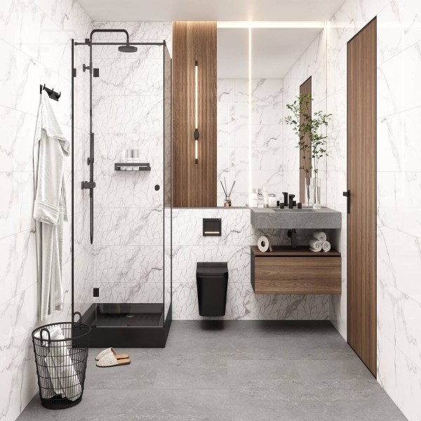 Плитка Ceramica Deseo Carrara Bianco Era 30x90см