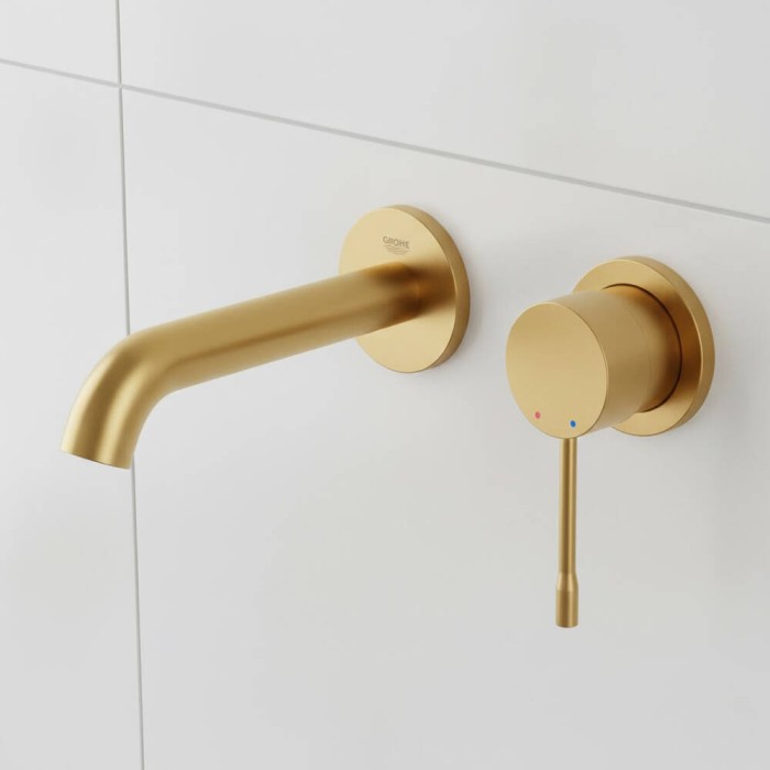 Змішувач прихованого монтажу для раковини Grohe Essence 29192GN1 брашоване золото
