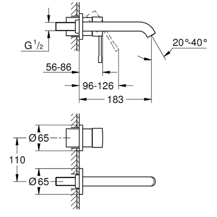 Змішувач прихованого монтажу для раковини Grohe Essence 29192GN1 брашоване золото