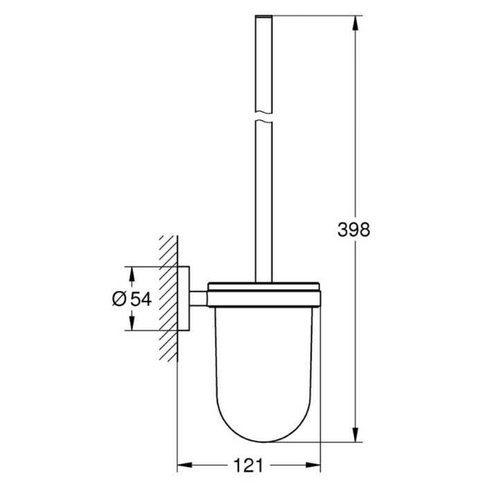 Щітка для унітаза Grohe Essentials 40374DL1 теплий захід (брашоване рожеве золото)