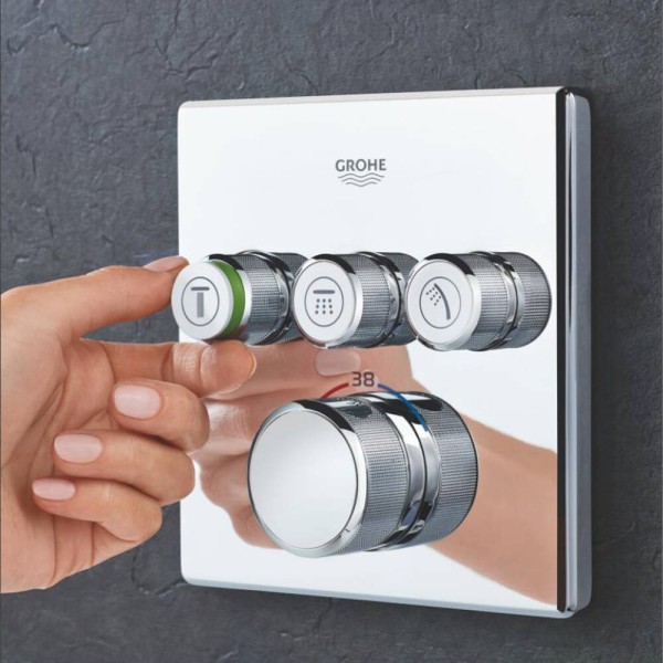Душова система прихованого монтажу з термостатом Grohe Grohtherm SmartControl UA26415SC6 на 3 споживачі
